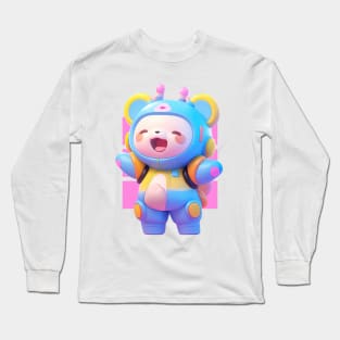 AKBLM - CHIITAN'S NEW BEST FRIEND - CHUBBY FIREFLY ホタル KUMA IS HAPPY | MEGA KAWAII 3D ANIME CHARACTER MASCOT Long Sleeve T-Shirt